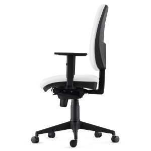 Silla Ergonómica PIERO, en Piel Natural color Negro, con Brazos Ajustables