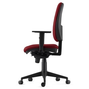 Silla Ergonómica PIERO, en Piel Natural color Negro, con Brazos Ajustables