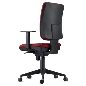 Silla Ergonómica PIERO, en Piel Natural color Negro, con Brazos Ajustables