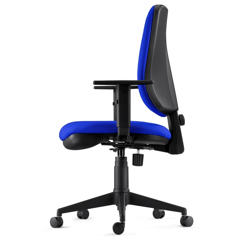 Silla Ergonómica DIEGO, grueso acolchado, tela negra