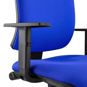 Silla Ergonómica DIEGO, grueso acolchado, tela negra
