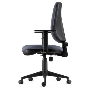 Silla Ergonómica DIEGO, grueso acolchado, tela negra