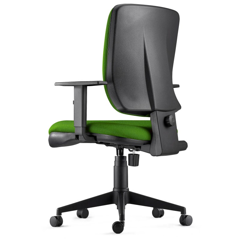 Silla Ergonómica DIEGO, grueso acolchado, tela negra