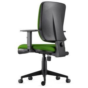 Silla Ergonómica DIEGO, grueso acolchado, tela negra