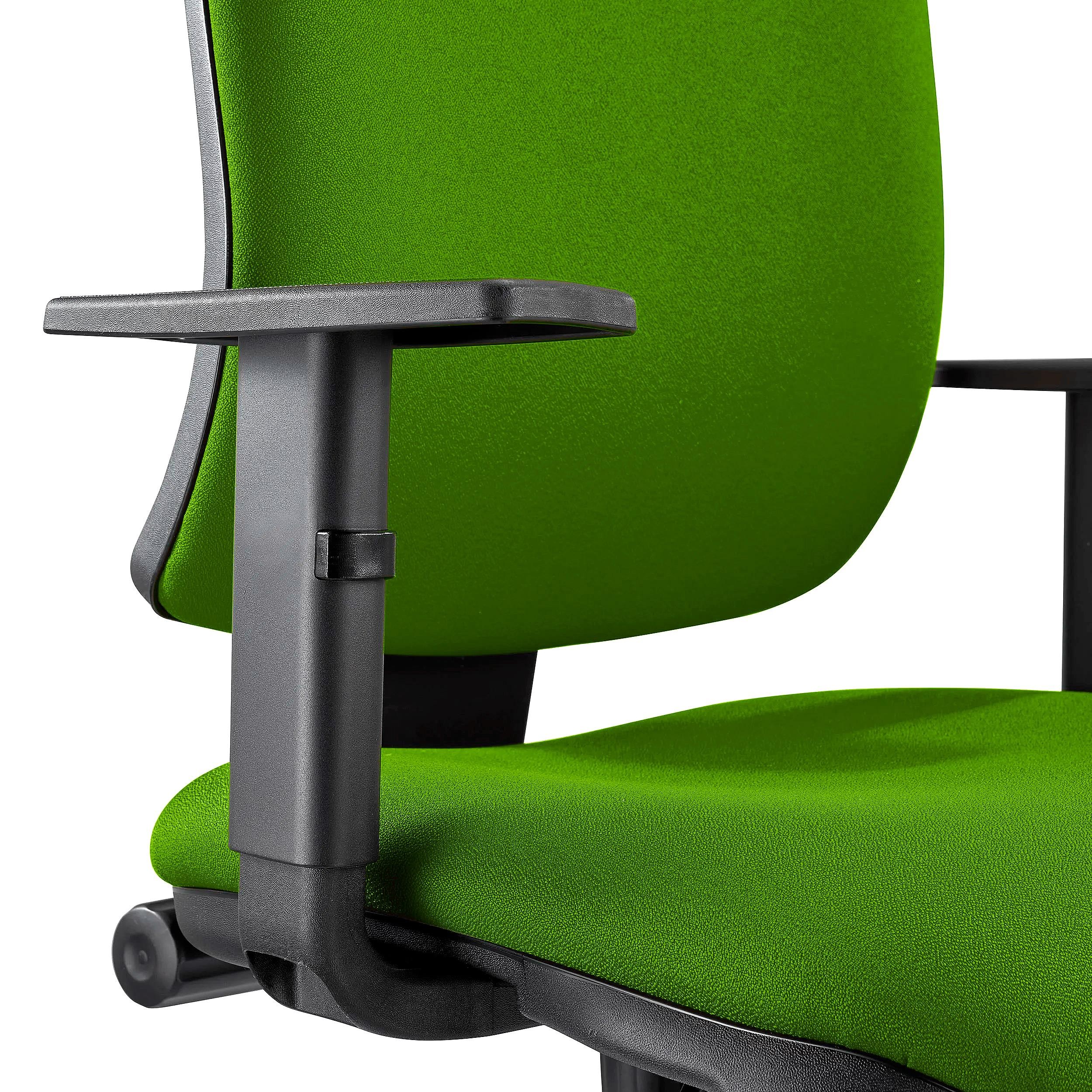 Silla Ergonómica DIEGO, en Tela color Negro, con Grueso Acolchado y Mecanismo Sincronizado