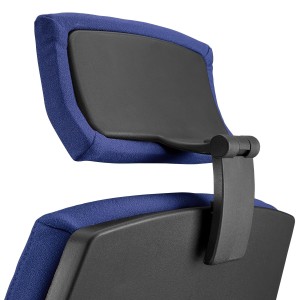 Silla Ergonómica OLIVER, reposacabezas, tela negra
