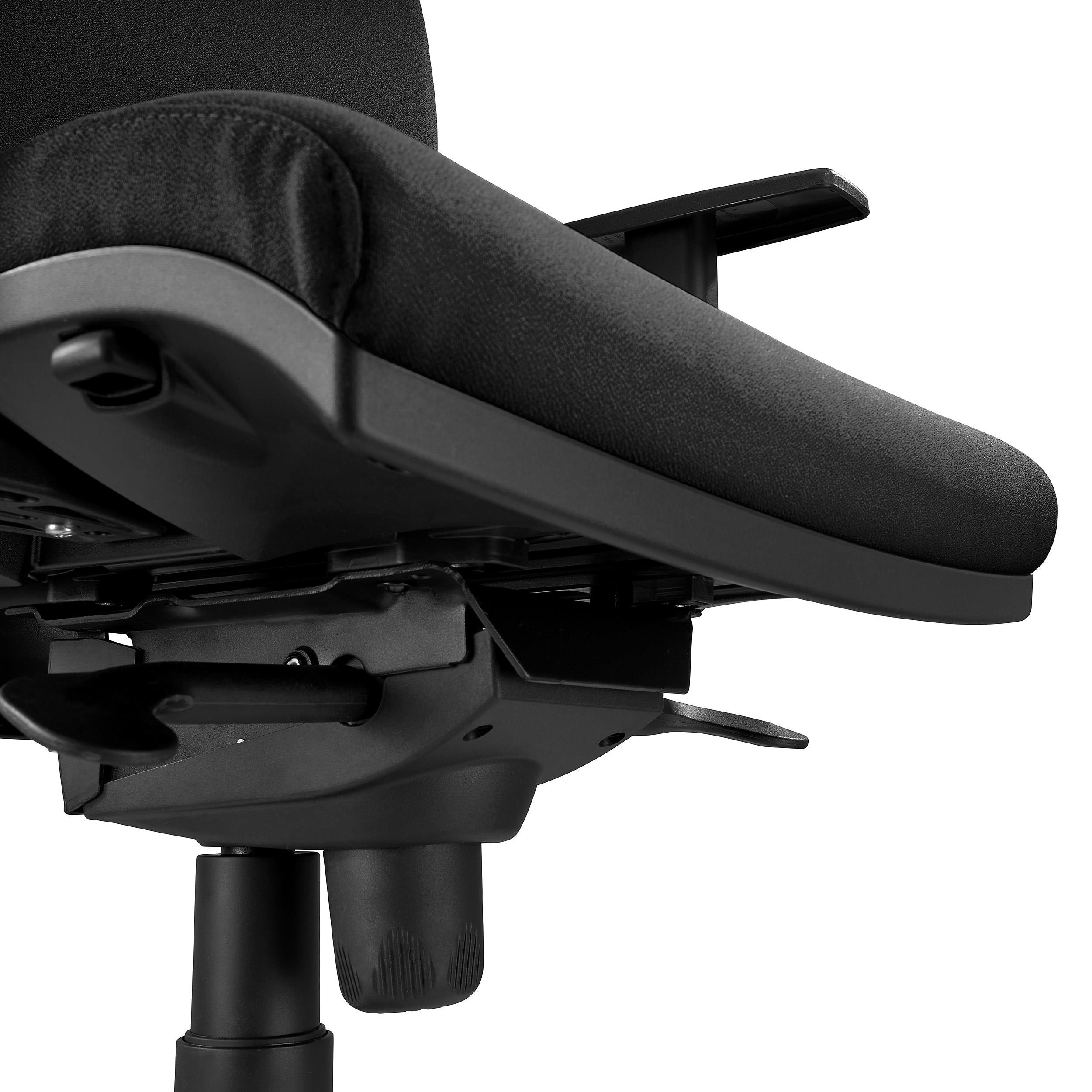 Silla Ergonómica OLIVER, Tela Negra, Reposacabezas, Uso 8 Horas, Grueso Acolchado