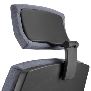 Silla Ergonómica OLIVER, reposacabezas, tela negra