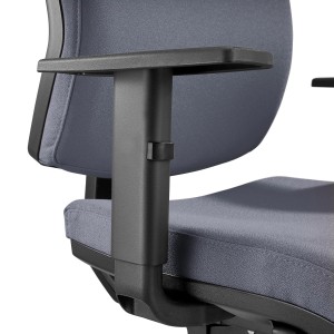 Silla Ergonómica OLIVER, reposacabezas, tela negra