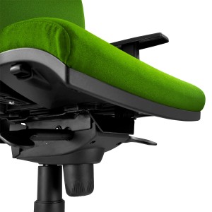 Silla Ergonómica OLIVER, reposacabezas, tela negra