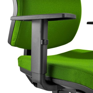 Silla Ergonómica OLIVER, reposacabezas, tela negra