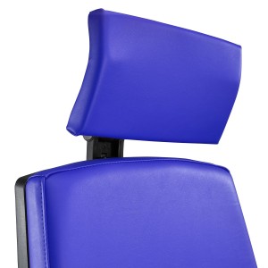 Silla Ergonómica OLIVER, reposacabezas, piel negra