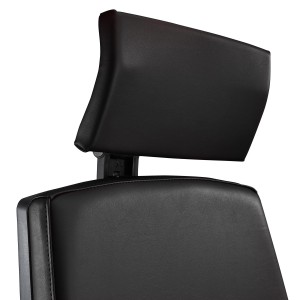Silla Ergonómica OLIVER, reposacabezas, piel negra