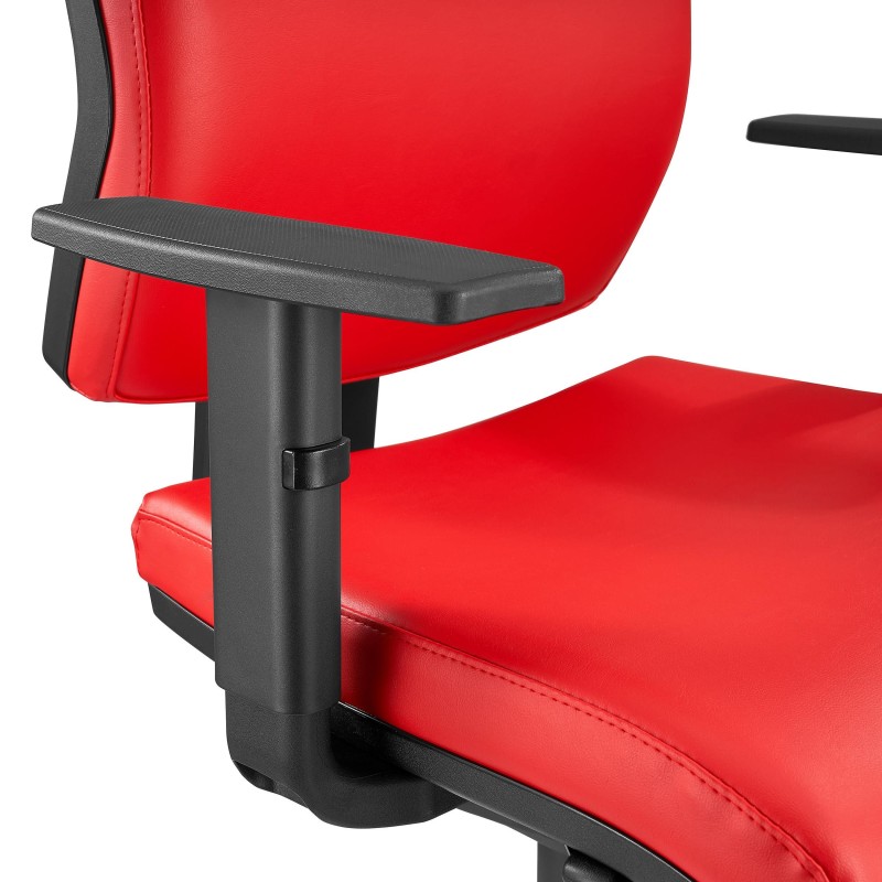 Silla Ergonómica OLIVER, reposacabezas, piel negra
