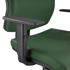 Silla Ergonómica OLIVER, reposacabezas, piel negra