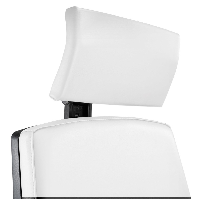 Silla Ergonómica OLIVER, reposacabezas, piel real negra