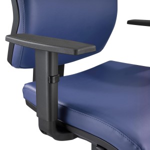 Silla Ergonómica OLIVER, reposacabezas, piel real negra