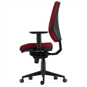 Silla Ergonómica OLIVER, piel real negra