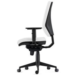 Silla Ergonómica OLIVER, piel real negra