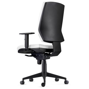Silla Ergonómica OLIVER, piel real negra