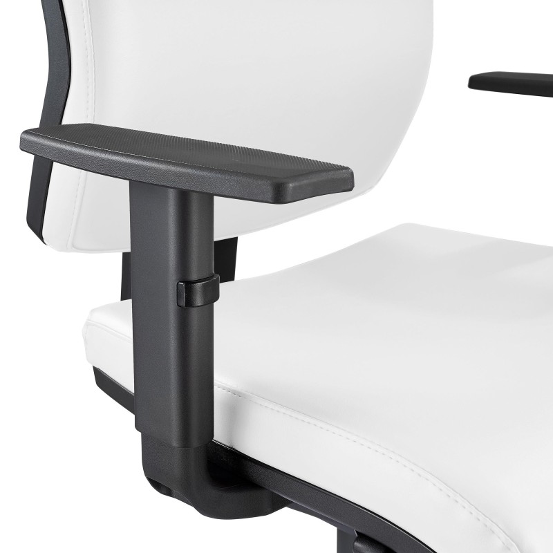 Silla Ergonómica OLIVER, piel real negra
