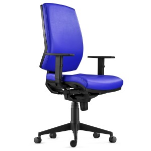 Silla Ergonómica OLIVER, piel negra
