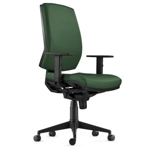Silla Ergonómica OLIVER, piel negra