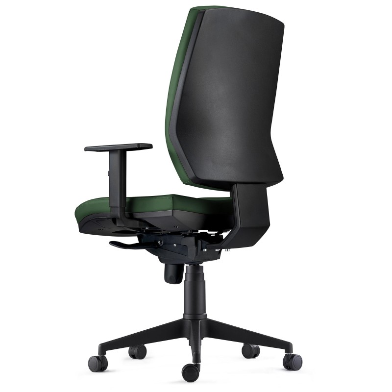 Silla Ergonómica OLIVER, piel negra