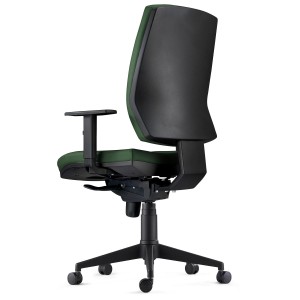 Silla Ergonómica OLIVER, piel negra