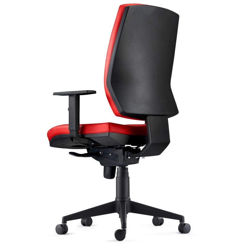 Silla Ergonómica OLIVER, piel negra