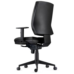 Silla Ergonómica OLIVER, piel negra