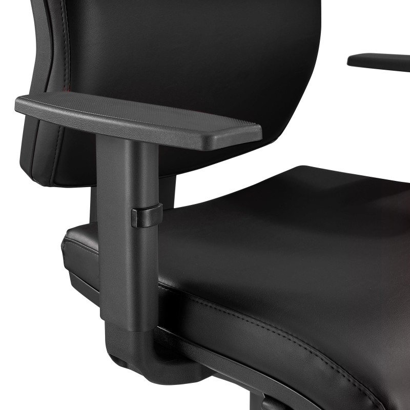 Silla Ergonómica OLIVER, piel negra