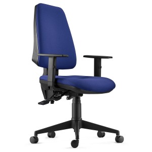 Silla de Oficina Ergonómica INDIANA en Tela color Negro