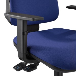 Silla de Oficina Ergonómica INDIANA en Tela color Negro