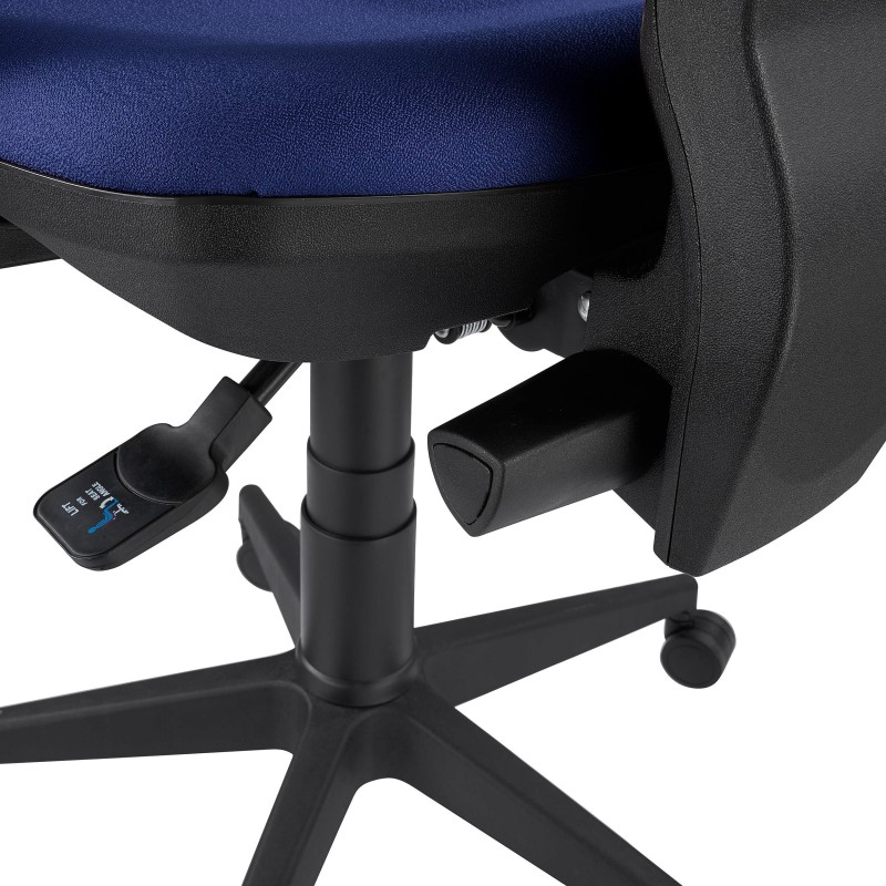 Silla de Oficina Ergonómica INDIANA en Tela color Negro
