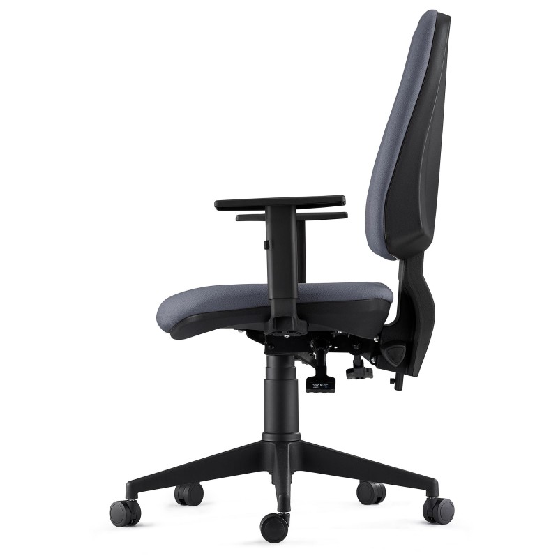 Silla de Oficina Ergonómica INDIANA en Tela color Negro
