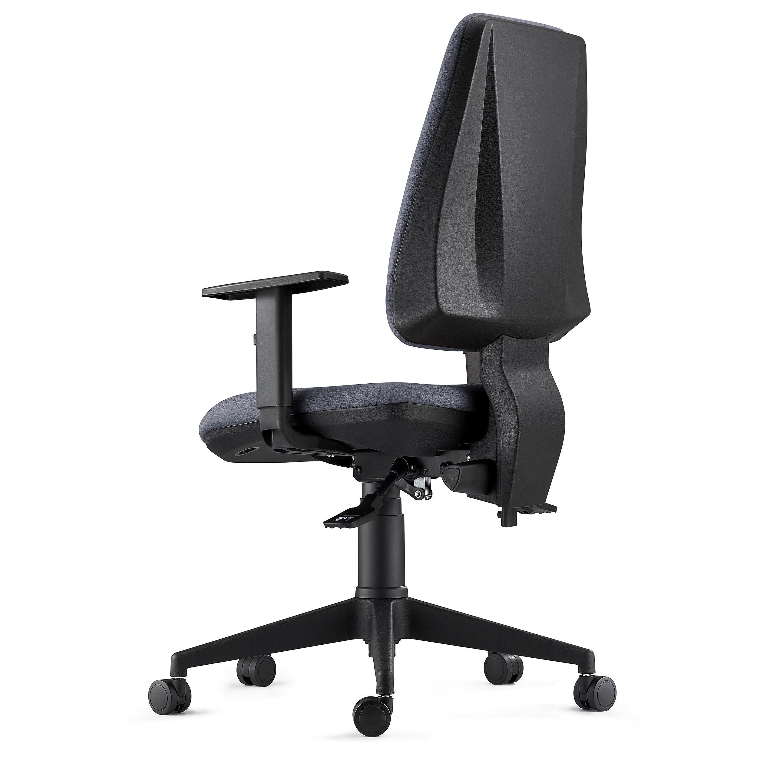 Silla Ergonómica INDIANA, en Tela color Negro, con Brazos Ajustables