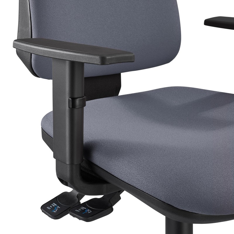 Silla de Oficina Ergonómica INDIANA en Tela color Negro