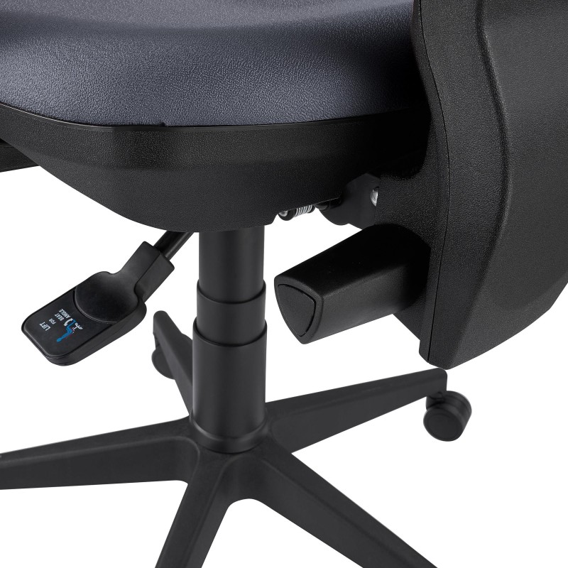 Silla de Oficina Ergonómica INDIANA en Tela color Negro