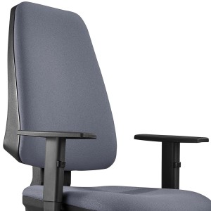 Silla de Oficina Ergonómica INDIANA en Tela color Negro
