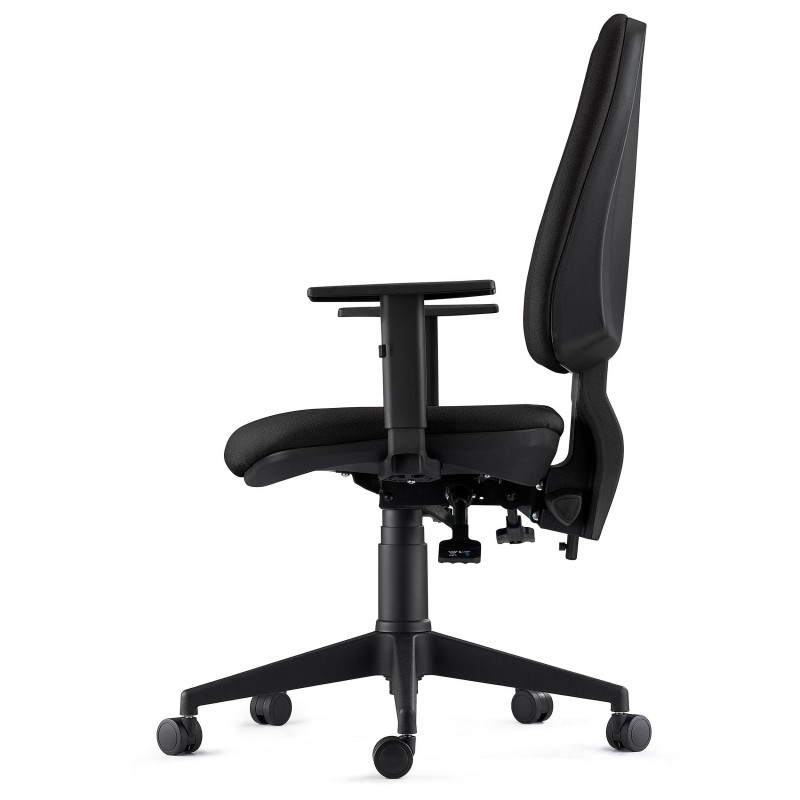 Silla de Oficina Ergonómica INDIANA en Tela color Negro