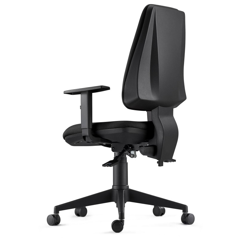 Silla de Oficina Ergonómica INDIANA en Tela color Negro