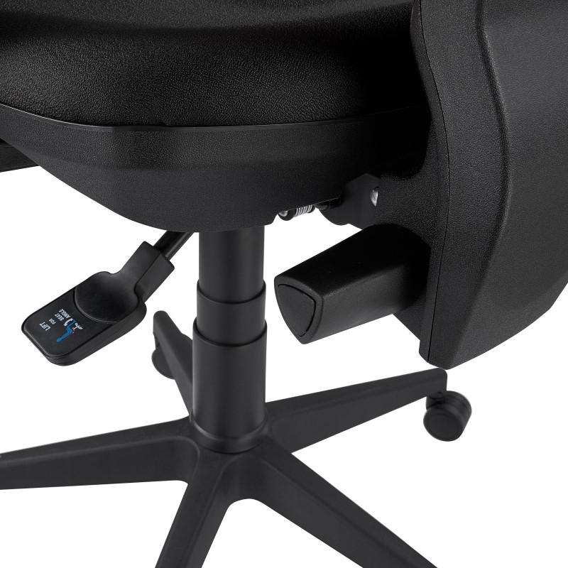 Silla de Oficina Ergonómica INDIANA en Tela color Negro