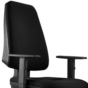 Silla de Oficina Ergonómica INDIANA en Tela color Negro