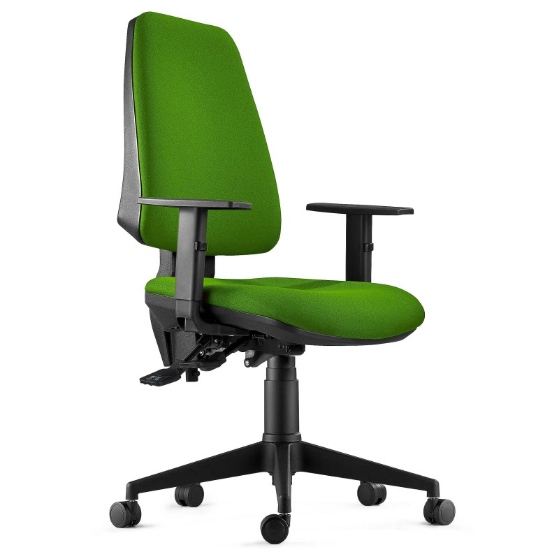 Silla de Oficina Ergonómica INDIANA en Tela color Negro