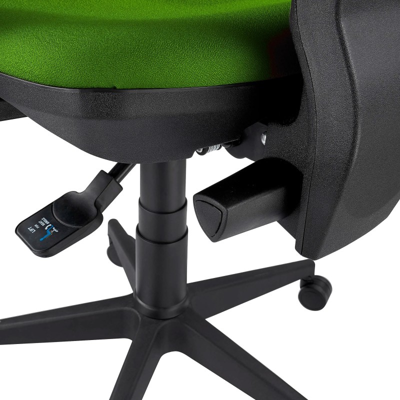 Silla de Oficina Ergonómica INDIANA en Tela color Negro