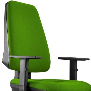 Silla de Oficina Ergonómica INDIANA en Tela color Negro