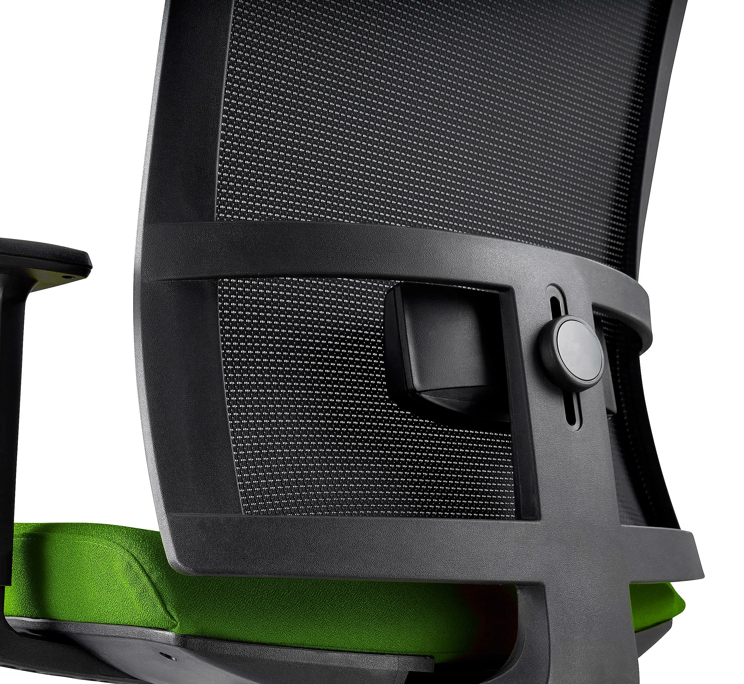 Silla Ergonómica AXEL, Con Reposacabezas, Soporte Lumbar, en Tela y Malla, color Negro
