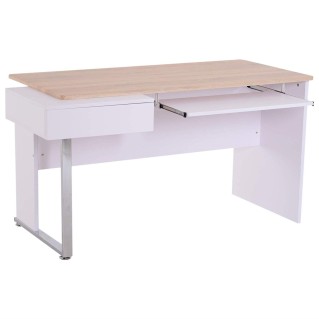 Mesa para Ordenador FAFI en Madera color Blanco y Roble