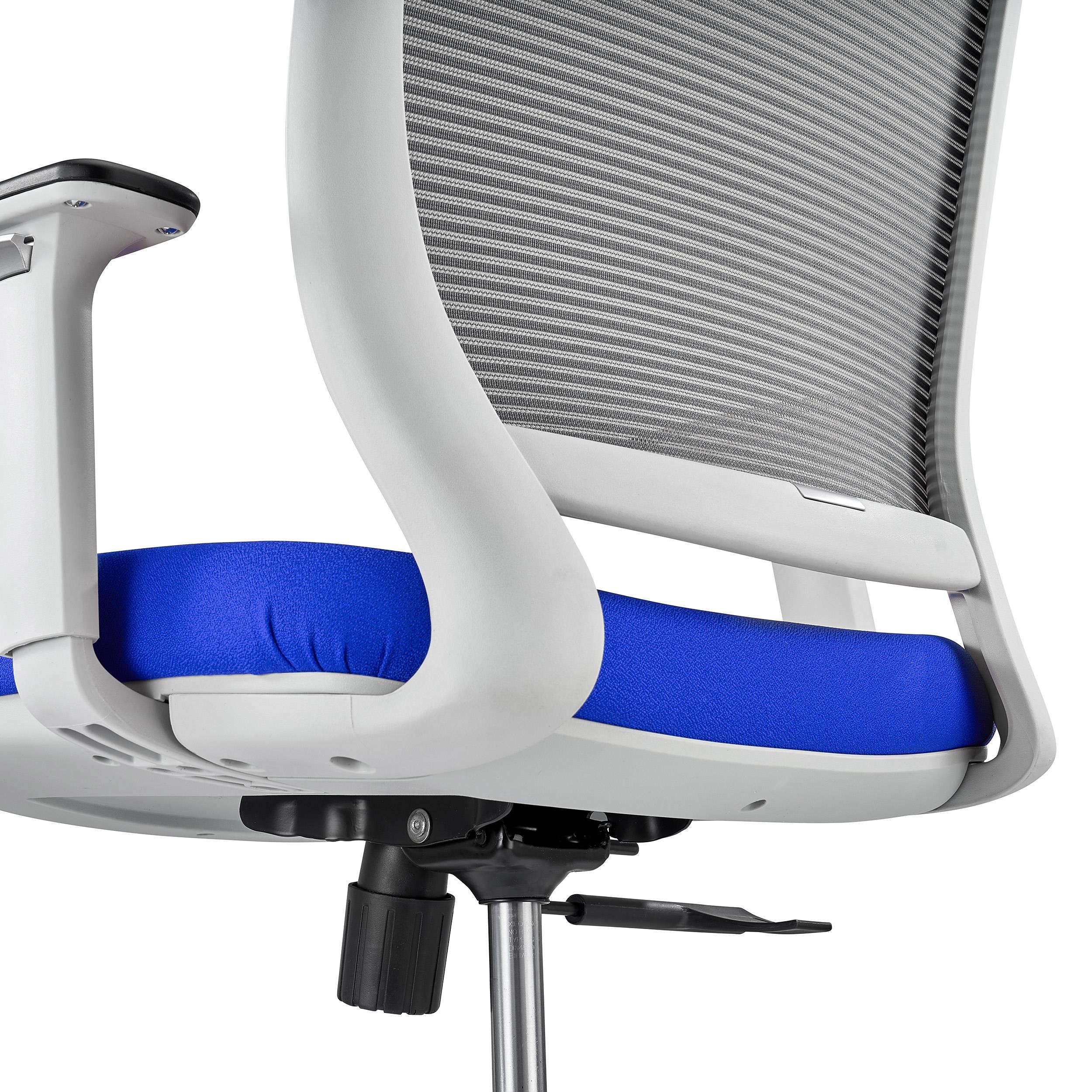 Silla de Oficina MISURI GREY, Brazos Ajustables, en Malla Transpirable color Gris / Negro